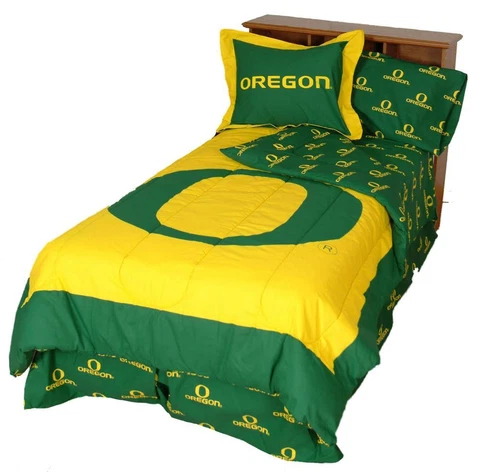 University of Oregon Ducks Comforter Set Revesible Comforter Sham Set Cover