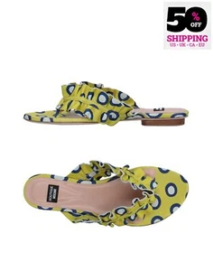 RRP€355 BOUTIQUE MOSCHINO Leather Thong Sandals US6 UK3 EU36 Made in Portugal - Imagen 1 de 7