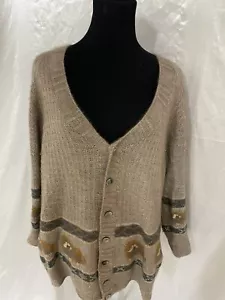 Qiviuk Qiviut Musk Ox Muskox Nando HandKnit Sweater Size L/XL Peru $1159! - Picture 1 of 9