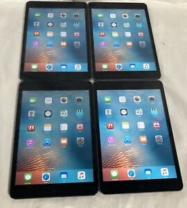 Lot of 4 Apple iPad Mini A1432 16GB Wi-Fi 7.9" Gray & Black - Unlocked- ISSUES