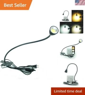 Lámpara de escritorio ajustable de 19,68 pulgadas con 3 opciones de color - Solución de iluminación con clip Foto 1 de 4