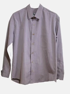 Mens Casual Dress Japan Long Sleeve Cotton + Linen Blend Shirt Button Up Size M - Picture 1 of 5
