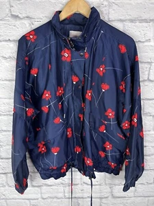 PARKER Women's Navy Floral Aquarius Poppies Jacket XL - Picture 1 of 6