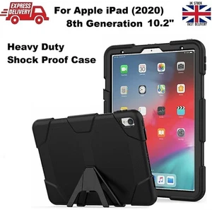 Military Builder Heavy Duty Shock Proof Stand Case for iPad 8th Gen 2020 10.2 in - Picture 1 of 11