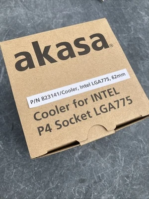 Akasa Cooler Fan For Intel P4 Socket LGA775 62mm AK-955A-B