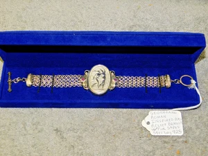 Seidengang Bass Relief Pink Sapphire 925 Sterling Silver 54 Grams Bracelet 7in - Picture 1 of 17