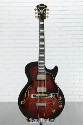 Ibanez Artcore Expressionist AG95QA Hollowbody Electric Guitar - Dark Brown - Image 1 of 4