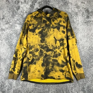 Lululemon Textured Tech Hoodie Mens XL Diamond Dye Gold Spice Black Performance - Picture 1 of 8