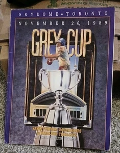 CFL Grey Cup Skydome Toronto November 26th 1989 Official Souvenir Program - Picture 1 of 5