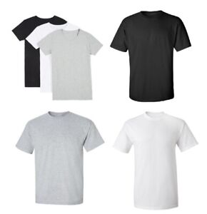 Men's Heavy Premium Cotton Plain Blank T-shirt Basic Tee White Black Grey New AU