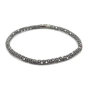 5.75CT BLACK & WHITE DIAMOND GIOCONDA ROBERTO DEMEGLIO 18K STRETCHABLE BRACELET - Picture 1 of 4