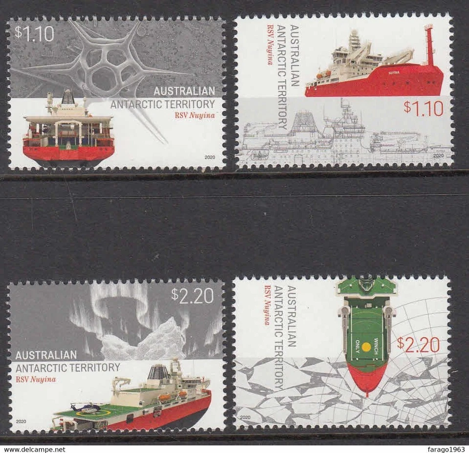 Territorio Antártico Australiano (AAT) 2020 - RSV Nuyina Juego de 4 rompehielos MNH Foto 1 de 1