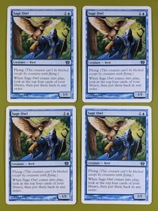 Sage Owl x4 Eighth Edition 8th 4x Playset Magic the Gathering MTG - Picture 1 of 1
