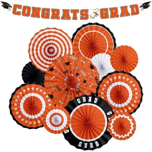 2025 Graduation Party Supplies Kit - Orange -Themed Decorations with Congrats... - Picture 1 of 7