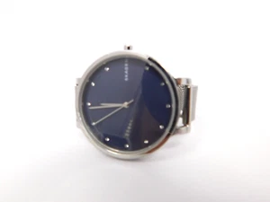Skagen Women's Watch Hagen Crystals Blue Sandblasted Dial Silver Mesh SKW2582 - Picture 1 of 8