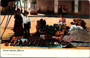Straßenmarkt Obst und Gemüse Mexiko Postkarte - Bild 1 von 2