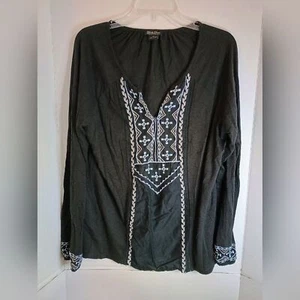 Lucky Brand Women's Embroidered Peasant Top Size XL - Picture 1 of 4