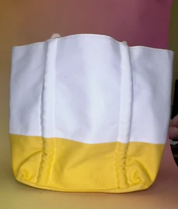 Neiman Marcus White & Yellow Tote Bag - Promotional Beach Bag, Rope Handles - Picture 1 of 8