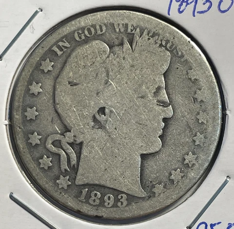 1893-O  Barber Half Dollar - FREE SHIPPING - P15-5 Cover