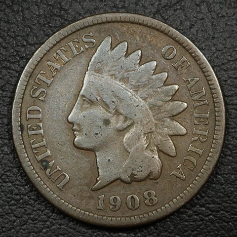 1908 S Indian Head Copper Cent Cover