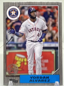 2022 Topps Update Yordan Alvarez 1987 Topps Black Wood Parallel /299 Astros