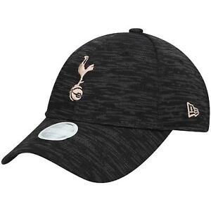 Women's New Era Black Tottenham Hotspur Shiny Tech 9FORTY Adjustable Hat