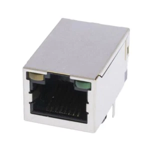RJ 45 Buchse MagnaJack mit LED Leiterplatte / PCB Transformer Trafo neu - Picture 1 of 4