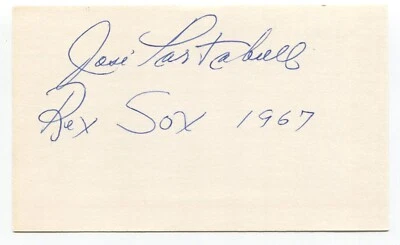 Jose Tartabull Signed 3x5 Index Card Autograph Baseball Kansas City Athletics - Image 1 of 2