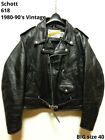 Schott Perfecto Double Leather Riders Jacket  Size 40   Made In Usa