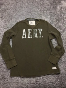 American Eagle Thermal Shirt Mens Size Large Brown Long Sleeve - Picture 1 of 12