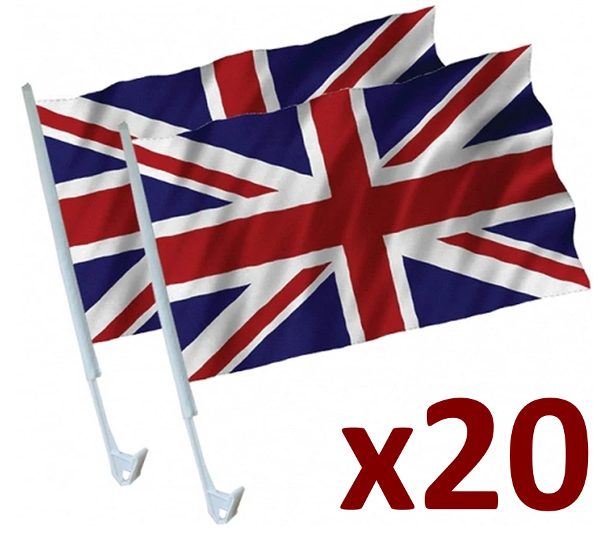 20x Union Jack Flag Car Window Great Britain United Kingdom UK Flags - Image 1 of 2