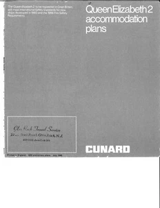 Cunard- Queen Elizabeth 2 - Accommodation Plans- 1968 - preliminary Plans - Picture 1 of 5
