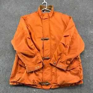VINTAGE Marc New York Jacket Mens L Orange Chore Barn Utility Lobster Clasp 90s - Picture 1 of 19