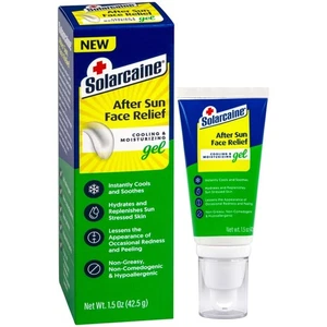 Solarcaine After-Sun Schmerzlinderung kühlendes & feuchtigkeitsspendendes Gel für Gesicht, 1,5 Unzen - Bild 1 von 6