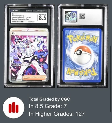 Eri 210/162 Temporal Forces Holo Special Illustration Rare 2024 CGC 8.5 NM/MINT+ - Image 1 of 3