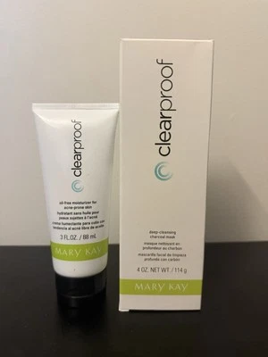 Mary Kay Clear Proof Deep-Cleansing Charcoal Mask - 4 oz And A Moisturizer 3oz Foto 1 de 3