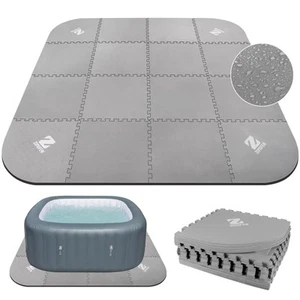85IN Hot Tub Mat for Inflatable Tub,1/4" Thickness Square-Shaped Hot Tub Pad - Picture 1 of 5
