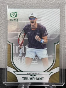2025 Topps Triumphant Jamie Murray Trophy Gold Foil Tennis #69/50 - Foto 1 di 2