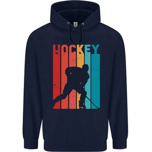 A Retro Ice Hockey Player Childrens Kids Hoodie - Picture 1 of 31
