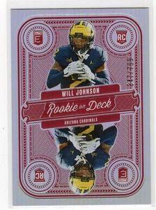 2025 Donruss Elite Will Johnson Rookie sul ponte 347/799 - Arizona Cardinals RC - Foto 1 di 1