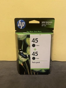 Original HP 45 45 C6650FN Schwarz Doppelpack Tintenpatronen *NEU* OEM VERSIEGELT 2011 - Bild 1 von 3