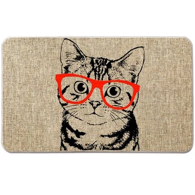 Alfombrillas de bienvenida para puerta delantera Alfombrillas de puerta de gato Divertido Animal Gatito Felpudo Hogar Flo... Foto 1 de 4