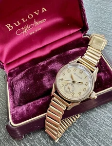 RARE ANTIQUE BULOVA MONOPUSHER DOCTORS MEN WRISTWATCH - Picture 1 of 18
