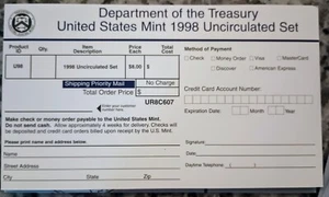 1998 uncirculated and 1998 mint proof set - Picture 1 of 9