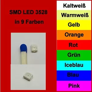 SMD LED 3528 1210 in 10 verschiedenen Farben 1/10/25/50/100 Stück zur Auswahl - Picture 1 of 11