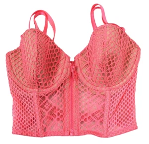 Sujetador Bustier Victoria's Secret Muy Sexy Forrado Demi Recortado Red Cremallera Talla 32D - Imagen 1 de 5
