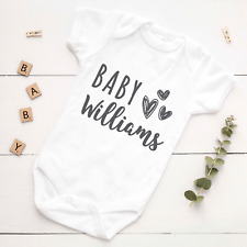 personalised girl baby grow