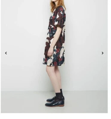 CARVEN Floral Printed T-Shirt Dress Vintage RRP£305 - Image 1 of 4