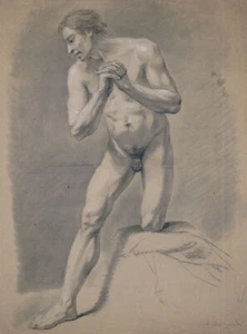 Johann Heinrich Meil (1730-1820), Nudo maschile, 1807 - Foto 1 di 3