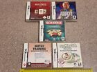 LOT 5 NINTENDO DS 3DS GAME BOXED Mahjongg Telly Addict Scrabble Math Training He